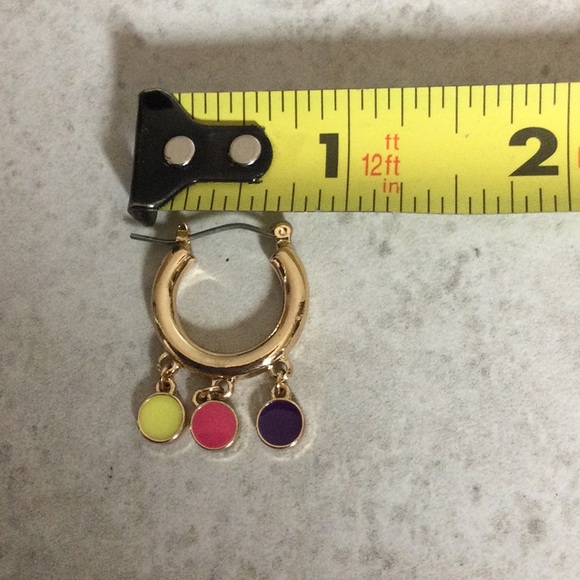 NWT free press colorful gold 3 earring set - Picture 5 of 8